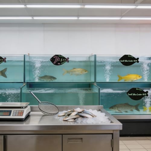 10PCS 1cm clip Fish Mini Chalkboard Signs, Reusable and Reserved Table Signs,Labels for Party Buffet, Easy to Write and Wipe Out, Catering Supplies Buffet Display，Ideal for Retail Pricing, Place Cards - Image 4