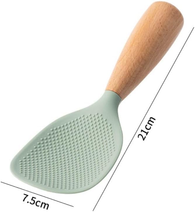 White Standing Silicone Rice Spoon Paddle, Rice and Potato Servers,Household Rice Shovel Heat Resistant Anti-scalding Rice Scooper, Serving Spoons