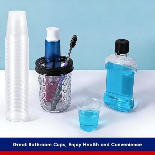 JOLLY CHEF 3 oz Clear Plastic Cups, 300 Pack Disposable Mouthwash Cups - Image 4