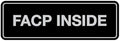 Signs ByLITA Standard FACP Inside Sign | Fire Safety Signage (Black/Silver) - Medium 1 Pack