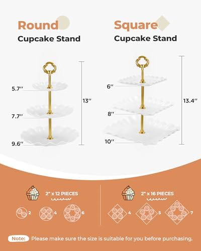 Kootek 10pcs Cupcake Stand Dessert Table Display Set Serving Tray for Party - Image 3