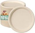 JOLLY CHEF Paper Plates 10 Inch Compostable Disposable Plates 150 Pack by JOLLYCHEF