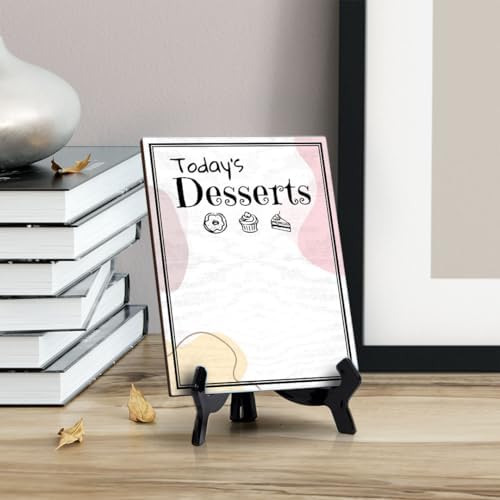 Today's Desserts 6x8 Dry Wipe Table Sign Easy Installation | Restaurant & Bar | Perfect To Clearly Direct Customers & Advertise Specials | No Pen Included - Image 3