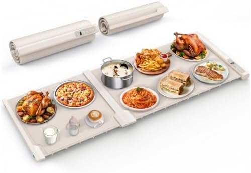 2-Piece Expandable Food Warming Mat, 42"x16", Beige by Unknown