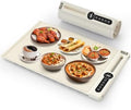 Warming Mat for Food, Roll-UP Fast Heating Silicone with 6 Level Temperature, 2 Zone and 3 Pad Parallel Expansion, Automatic On-Off Timer Setting by MUALIK