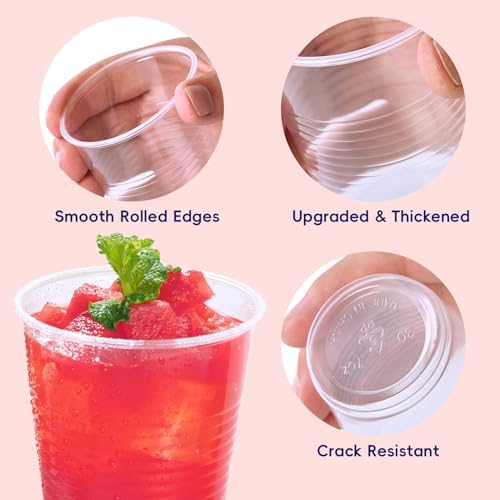 JOLLY CHEF 600 Pack 7 oz Disposable Clear Plastic Cups, Drinking Cups - Image 6
