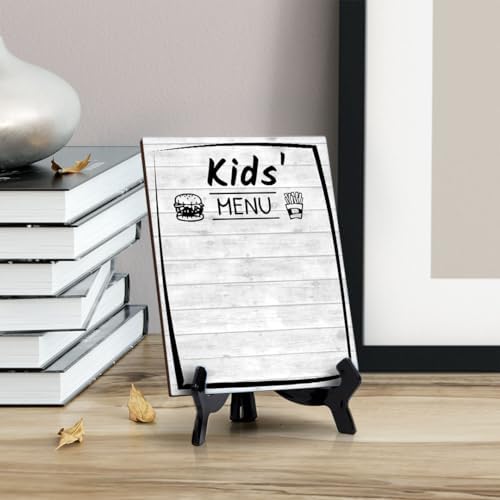 Kids' Menu 6x8 Dry Wipe Table Sign Easy Installation | Restaurant & Bar | Perfect To Clearly Direct Customers & Advertise Specials | No Pen Included - Image 3