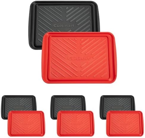 Cuisinart Grilling Prep and Serving Tray, Dishwasher-Safe, 2-Pc Nesting Set, Medium (Pack of 4) by Cuisinart