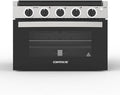 RV 3-Burner Drop-In Gas Range 17" | Black with Stainless Steel Accents | Stylish LED Knobs | Easy-Clean Oven | Propane-Powered | CSA Certified | GR-17BTC