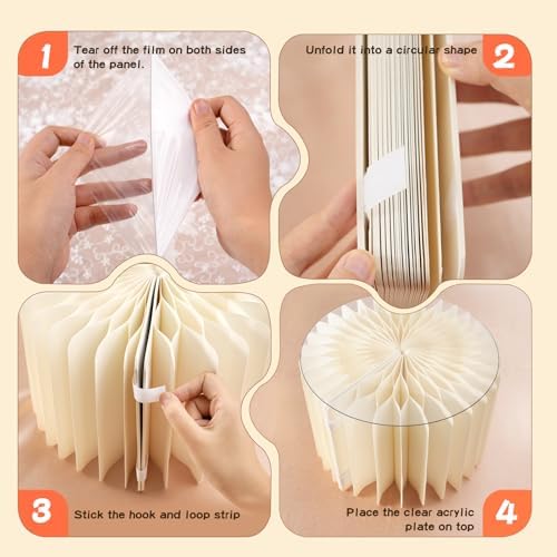 8 Pack Buffet Risers Foldable Food Display Risers Food Risers for Buffet Table Tall Cake Stands Cylinder Stands for Party Pedestal Cake Stand Dessert Table Display Set Cupcake Stands Cupcake Display (Cream, 8Pcs) - Image 3