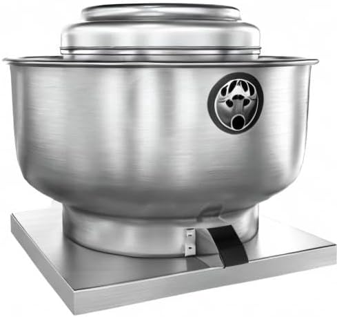 Restaurant Canopy Hood Grease Rated Exhaust Fan- Food Truck High-Speed Direct Drive Centrifugal Upblast Exhaust Fan 0.25HP 110 Volt Single Phase Motor 1500-1700 CFM
