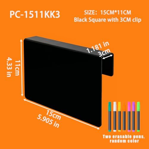 5PCS 3cm clip Mini Chalk Boards with Acrylic Sign Holders - Erasable & Write,Clothing Rack Mount, Chalkboard Labels, Attachable Basket Labels & Price Tags, Food Markers for Party - Image 4