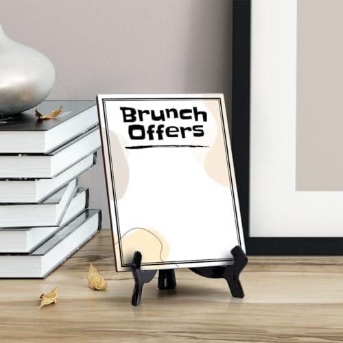 Brunch Offers 6x8 Dry Wipe Table Sign Easy Installation | Restaurant & Bar | Perfect To Clearly Direct Customers & Advertise Specials | No Pen Included - Image 3