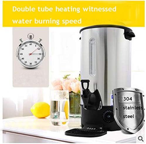 INTBUYING Stainless Steel Large Capacity Commercial 110V Hot Water Dispense Boiler Instant Boiling Machine Heater Electric Kettle Temperature Control for Coffee Tea with Faucet Tap-15.4L