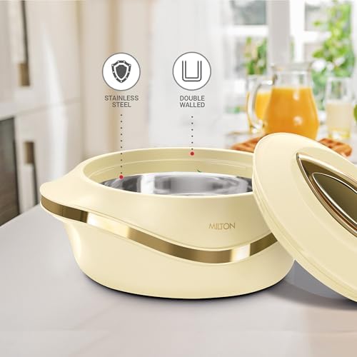 MILTON Insulated Casserole Dish with Lid 3 pc Set 2.1/1.5/1 qt. Hot Pot Food Warmer/Cooler –Thermal Soup/Salad Serving Bowl- Stainless Steel Hot Food Container–Best Gift Set for Moms –Holidays - Image 3