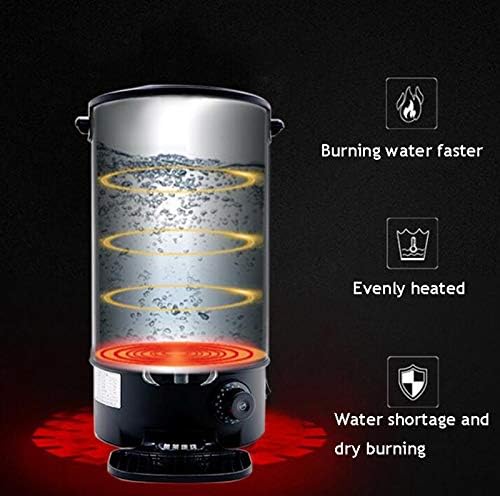 INTBUYING Stainless Steel Large Capacity Commercial Office Kitchen Hot Water Dispense Boiler Instant Boiling Machine Heater Electric Kettle Temperature Control for Coffee Tea with Faucet Tap-12.9L