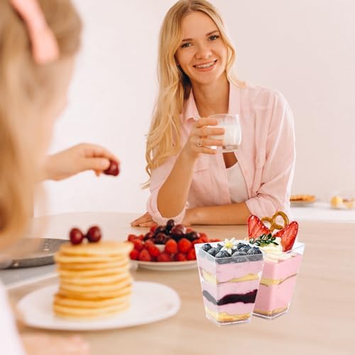 JOLLY CHEF Plastic Dessert Cups with Lids and Spoons 5 oz 100 Pack - Image 7