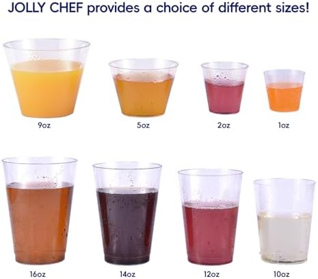 JOLLY CHEF 500 Pack 1 oz Plastic Shot Glasses, Disposable Tasting Cups - Image 6