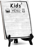 Kids' Menu 6x8 Dry Wipe Table Sign Easy Installation | Restaurant & Bar | Perfect To Clearly Direct Customers & Advertise Specials | No Pen Included by SignsByLITA