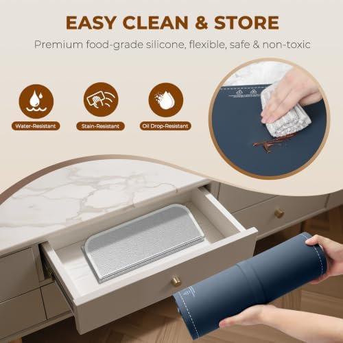 Homelove Warming Mat for Food - 7 Temps, 8H Timer, for Buffets Party Navy - Image 6