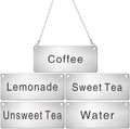 Hicarer 5 Pcs Stainless Steel Chain Signs 3-1/2 x 1-3/8 by Hicarer