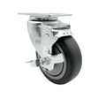 Service Caster Brand Replacement Caster for Uline Caster H-7446SWB-Stainless Steel Swivel Top Plate Caster with 4 Inch Thermoplastic Rubber Wheel and Top Lock Brake-Fit Carts and Platform Truck H-7490
