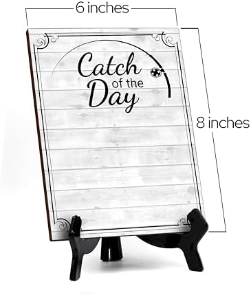 Catch of the Day 6x8 Dry Wipe Table Sign Easy Installation | Restaurant & Bar | Perfect To Clearly Direct Customers & Advertise Specials | No Pen Included - Image 7