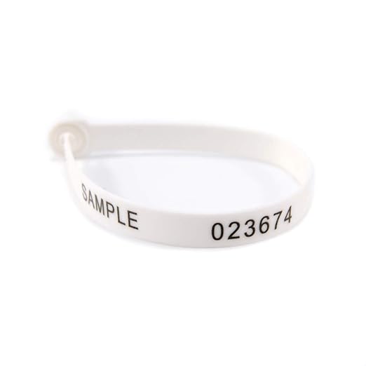 Leadseals(R) 500 PCS White Tite-Lock Plastic Tractor Truck Door Seal Tamper Evident Security Tags Numbered Safty Disposable Locks for Trailer Logistics Shipping Transport