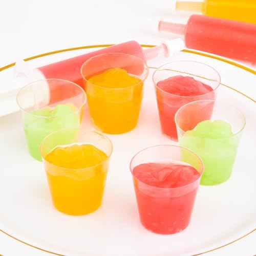 JOLLY CHEF 500 Pack 1 oz Plastic Shot Glasses, Disposable Tasting Cups - Image 4