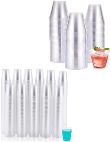 JOLLY CHEF 7  3 oz Clear Plastic Cups &9 oz Clear Disposable Plastic Cups by JOLLYCHEF