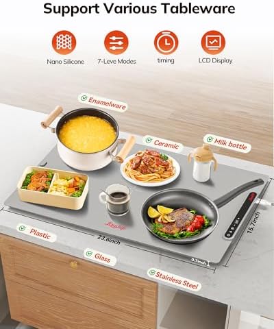 Electric Warming Mat 24x16, Foldable Food Warmer for Parties - Image 5