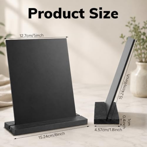 8 Pack Mini Chalkboard Signs with Clips & Chalk,6 x 5 Inch - Image 2
