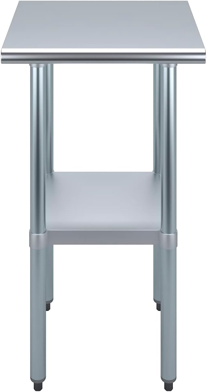 AmGood 20 in. x 20 in. Stainless Steel Work Table | NSF Kitchen Prep Table | Utitly Metal Table