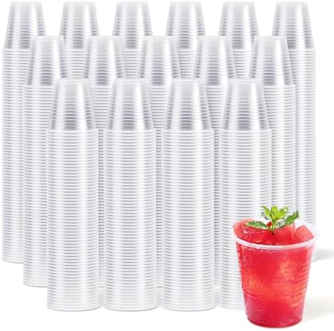 JOLLY CHEF 1200 Pack 5 oz Disposable Clear Plastic Cups, Drinking Cups by JOLLYCHEF
