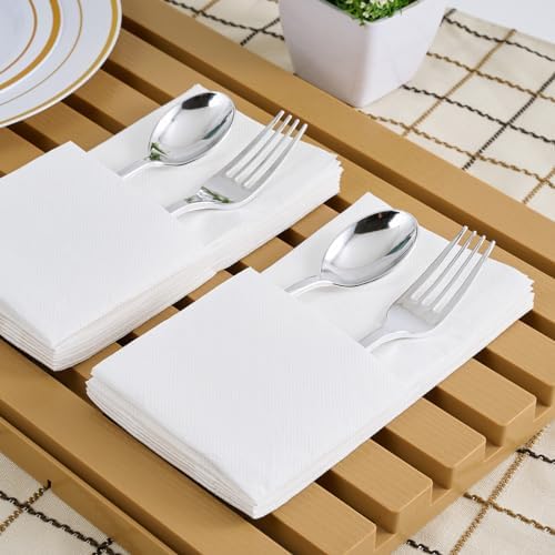 JOLLY CHEF 160 Count Paper Bowls 20oz Disposable Bowls Bulk，600 Pack Disposable Paper Napkins，2-Ply White Paper Hand Towels - Image 5