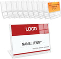 10 Pack 4x6 Inch Sign Holder Horizontal, Double-Sided Usage with Swivel Base for Table Display, for Office, Store, Restaurant, Retail Counters, for Menu, Message Board, Note by Unknown