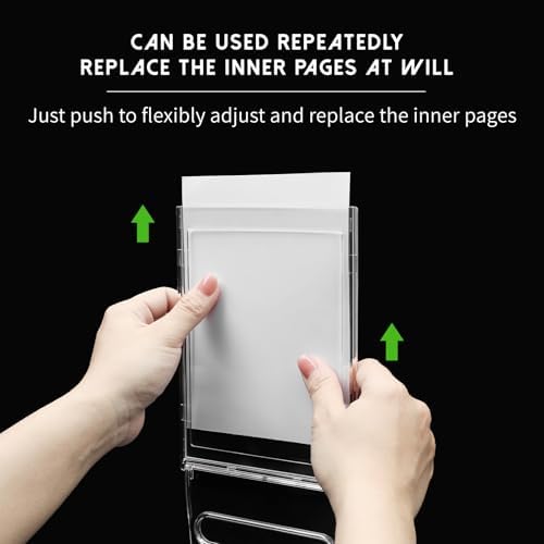 10 Pack 5x7 Inch Sign Holder Vertical, Double-Sided Usage with Swivel Base for Table Display, for Office, Store, Restaurant, Retail Counters, for Menu, Message Board, Note - Image 5