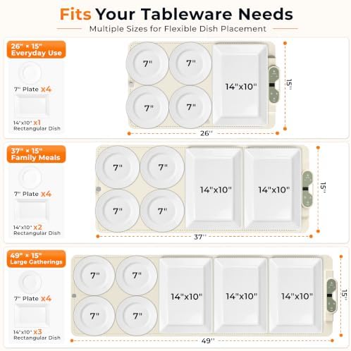Warming Mat for Food， Extra Large 26"x15", 7 Heat Levels, 8 Hour Timer - Image 7