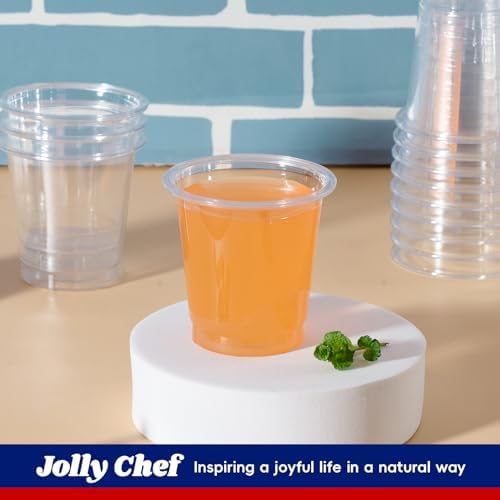 JOLLY CHEF 9 oz Plastic Cups, 300 Pack Clear Disposable Drinking Cups - Image 6