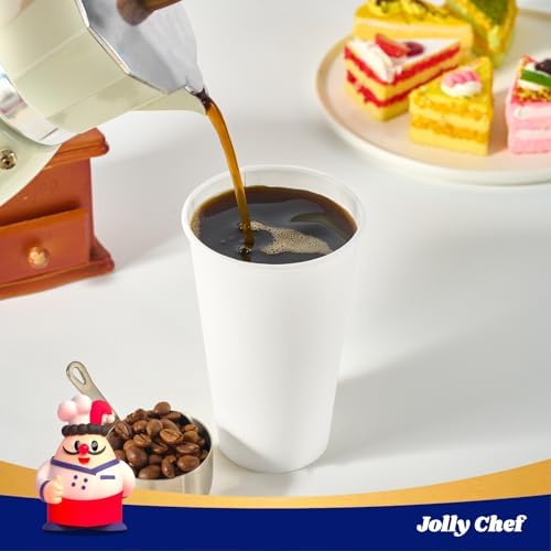 JOLLY CHEF 1000 Pack Disposable Paper Coffee Cups 16 oz - Image 5