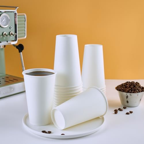 JOLLY CHEF Disposable Coffee Cups and Plates, Printed Paper Plates 8in 280 Count, 16 oz Paper Cups 210 Pack Hot/Cold Beverage Cups for Water - Image 3