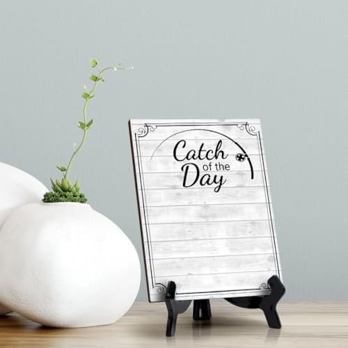 Catch of the Day 6x8 Dry Wipe Table Sign Easy Installation | Restaurant & Bar | Perfect To Clearly Direct Customers & Advertise Specials | No Pen Included - Image 2