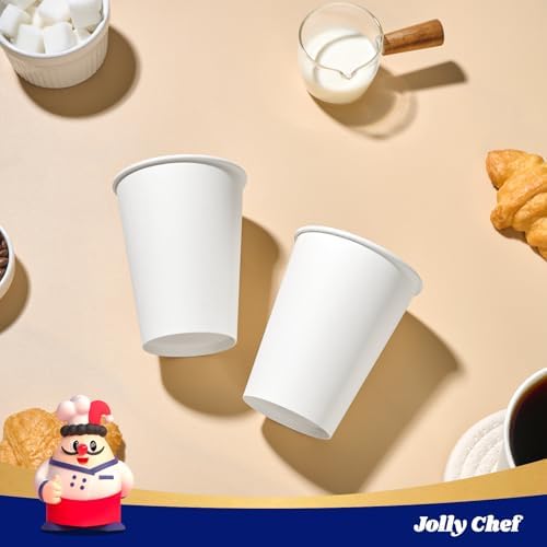 JOLLY CHEF 12 oz Paper Coffee Cups 100 Pack Disposable - Image 5