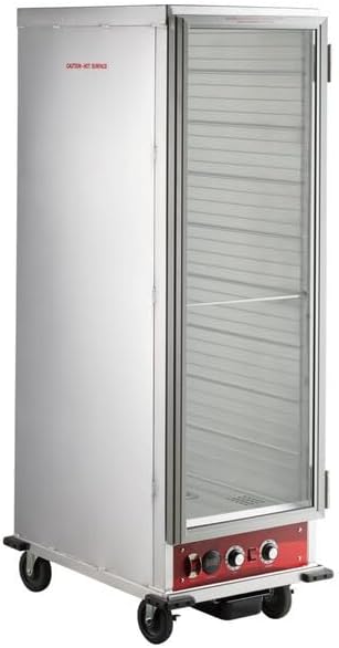 Full Size Insulated Heated Holding Cabinet, 120V Electric, Clear Door, 36 Pan Capacity, Silver Aluminum, 22.7x33.2x67.5 Inches, Commercial Food Warmer with LED Display