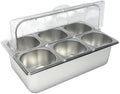 6-Pan Cold Food Serving Tray, Countertop Buffet Display Container by YPCDTL01