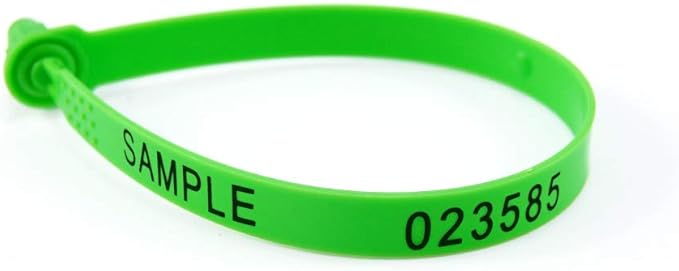 500 pcs Numbered Plastic Security Seals Tamper Proof Self-Locking Trailer Seals Tite-Lock Shipping Tags for Tractor Container Logistics(Green)