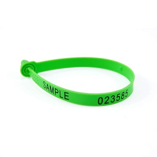 Leadseals(R) 500 Green Tite-Lock Plastic Tractor Truck Door Seal Tamper Evident Security Tags Numbered Safty Disposable Locks for Trailer Logistics Shipping Transport
