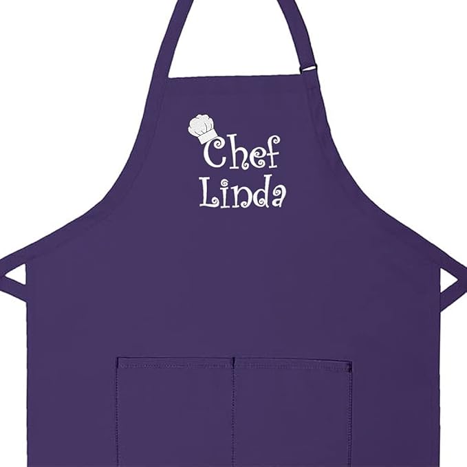 Made in the USA Personalized Embroidered Premium Adult Apron for Men Women Fathers Mothers Day Kitchen BBQ Grilling Gift