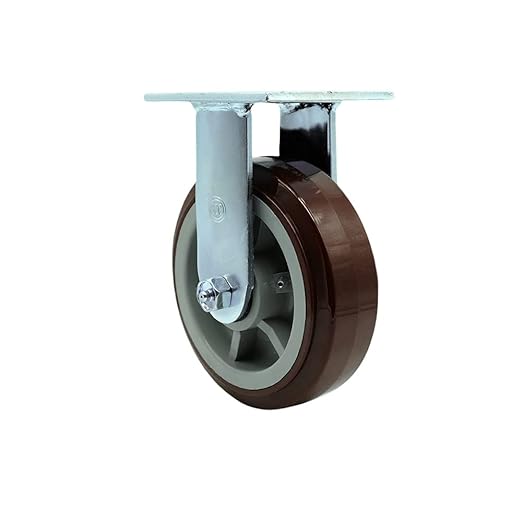 Service Caster Brand Replacement Caster for Uline Caster H-4942R - Rigid Top Plate Caster with 6 Inch Polyurethane Wheel - Heavy Duty Replacement Caster - Fits Platform, U-Boat and Panel Trucks H-6126