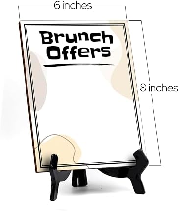 Brunch Offers 6x8 Dry Wipe Table Sign Easy Installation | Restaurant & Bar | Perfect To Clearly Direct Customers & Advertise Specials | No Pen Included - Image 7